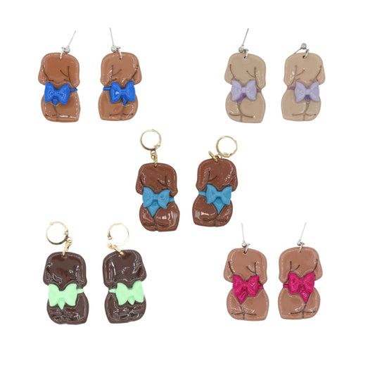 Body Positivity Dark Tan- Handmade Polymer Clay Earrings