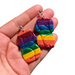 Body Positivity Gay Flag - Handmade Polymer Clay Earrings