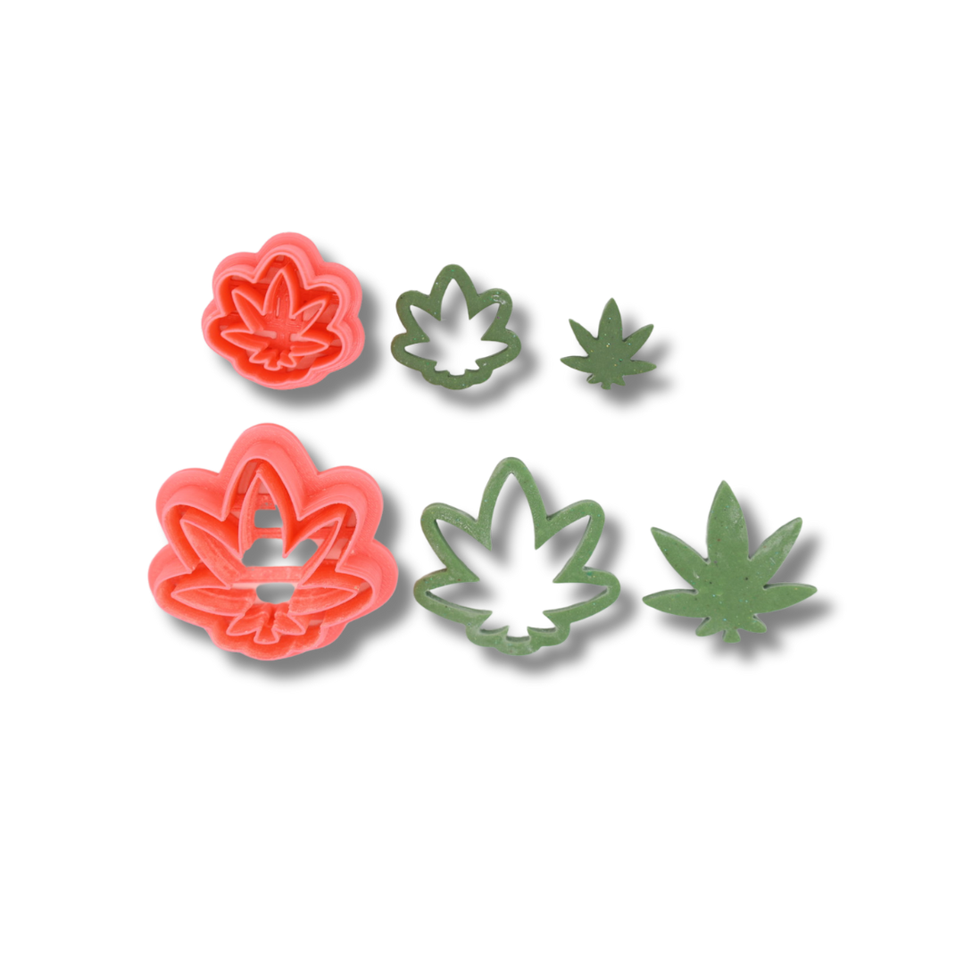 Cannabis Leaf Cutout - Polymer Clay Cutter