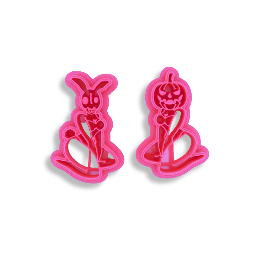 Evil Twins- Polymer Clay Cutter