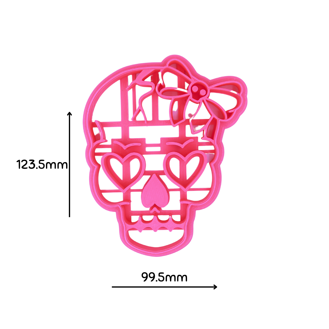 Bow Skull 2-Piece Trinket Dish - Polymer Clay Cutter