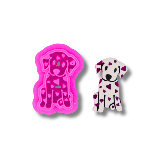 Heart Print Dalmation- Polymer Clay Cutter Set