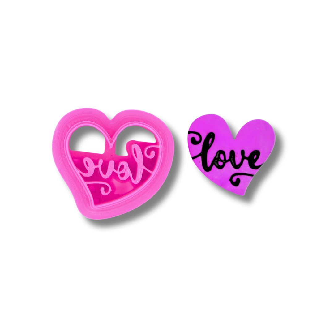 Love Heart - Polymer Clay Cutter