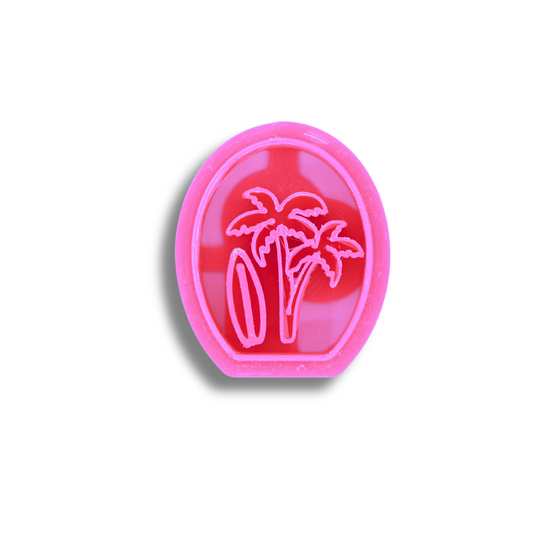 Palm Tree & Surf Board- Polymer Clay Cutter