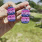 Body Positivity Bisexual Flag - Handmade Polymer Clay Earrings