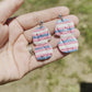 Body Positivity Transgender Flag - Handmade Polymer Clay Earrings