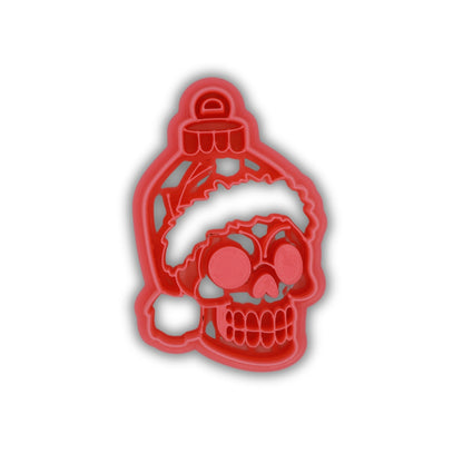 Santa Skull Ornament - Polymer Clay Cutter