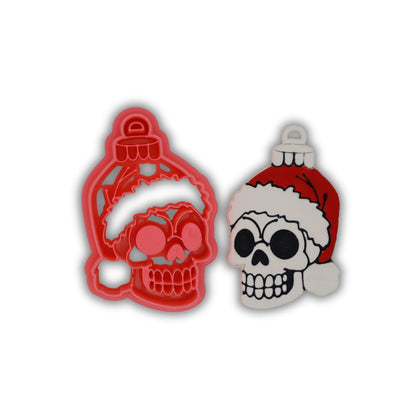 Santa Skull Ornament - Polymer Clay Cutter