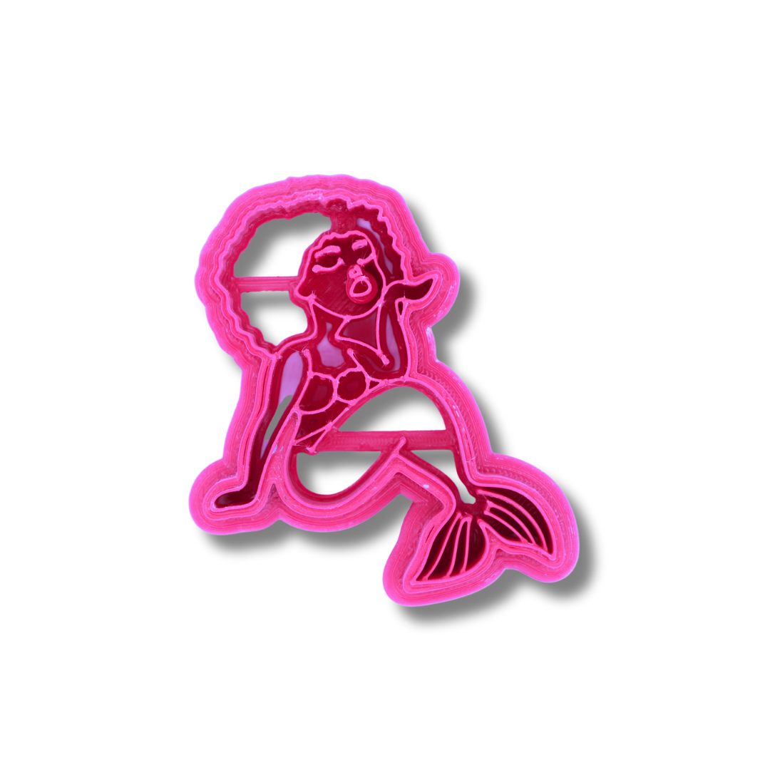 Shania the Mermaid- Polymer Clay Cutter