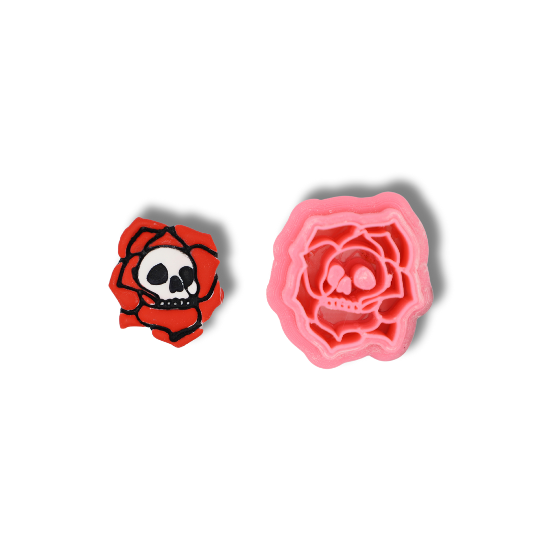 Skull Rose - Polymer Clay Cutter