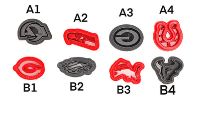 Football Logos Full Set - Polymer Clay Cutters