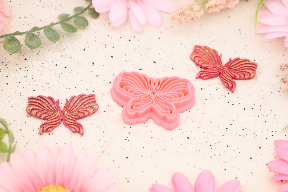 Striped Butterfly - Polymer Clay Cutter