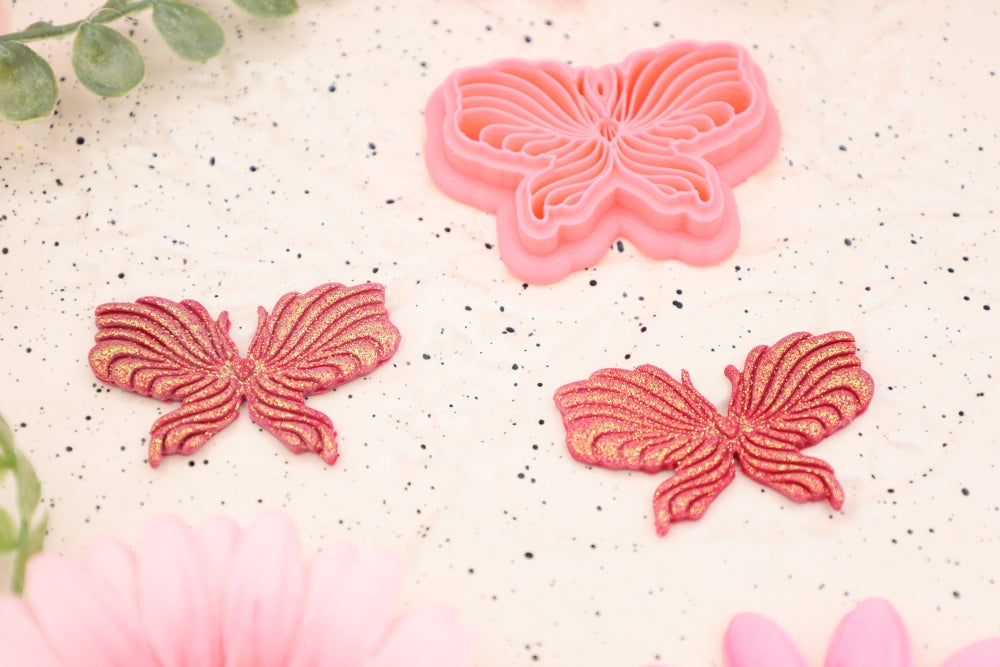 Striped Butterfly - Polymer Clay Cutter