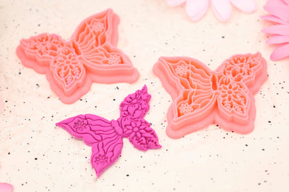 Floral Butterfly - Polymer Clay Cutter