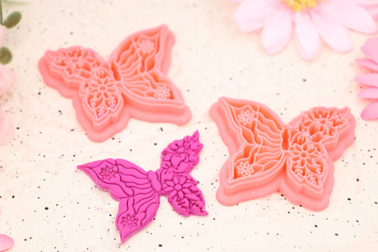 Floral Butterfly - Polymer Clay Cutter