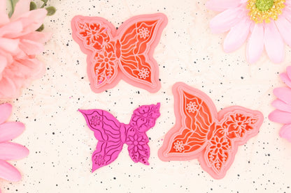 Floral Butterfly - Polymer Clay Cutter