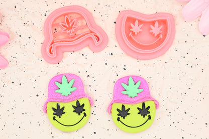 Smiley Face with Bucket Hat- Polymer Clay Cutter Set