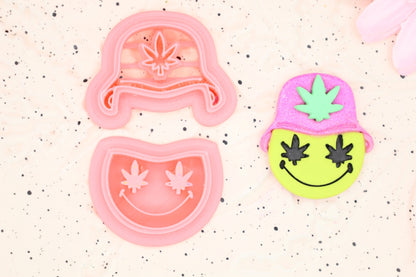 Smiley Face with Bucket Hat- Polymer Clay Cutter Set