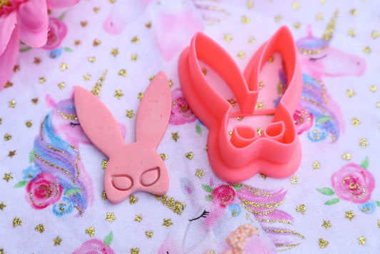 Naughty Bunny Mask- Polymer Clay Cutter