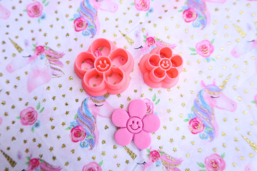 Happy Flower - Polymer Clay Cutter