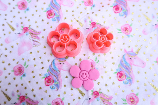 Happy Flower - Polymer Clay Cutter