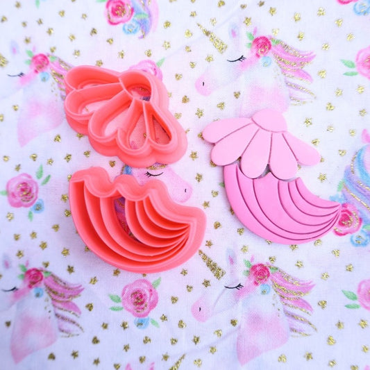 Shooting Daisy 2 Piece - Polymer Clay Cutter