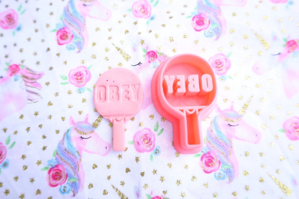 Obey Paddle - Polymer Clay Cutter