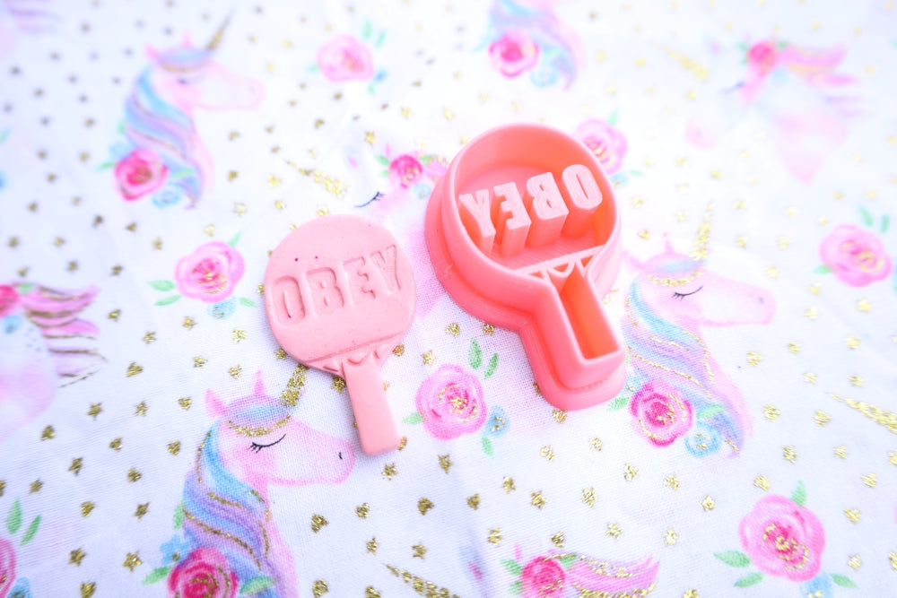 Obey Paddle - Polymer Clay Cutter