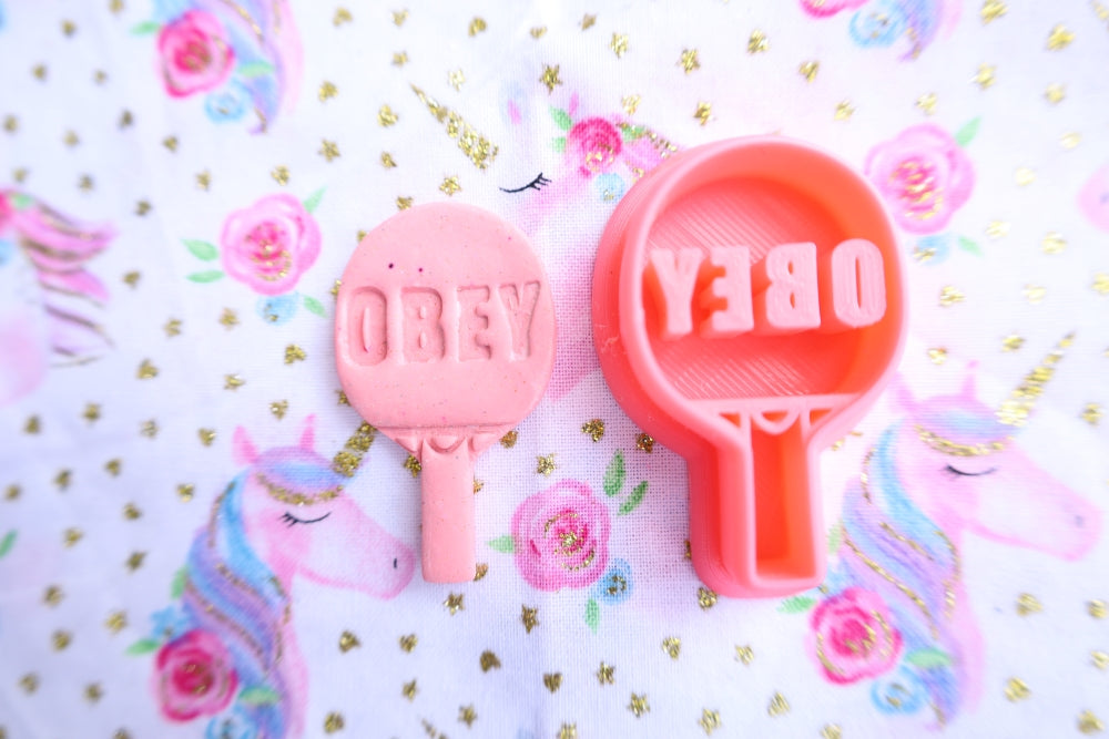 Obey Paddle - Polymer Clay Cutter