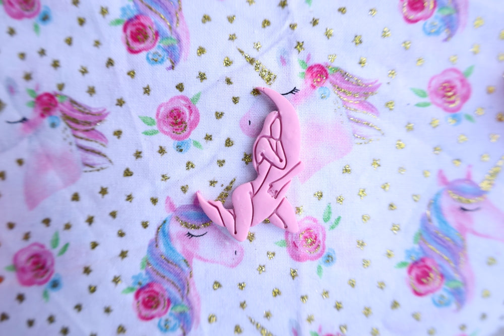 Moon Hugger  - Polymer Clay Cutter