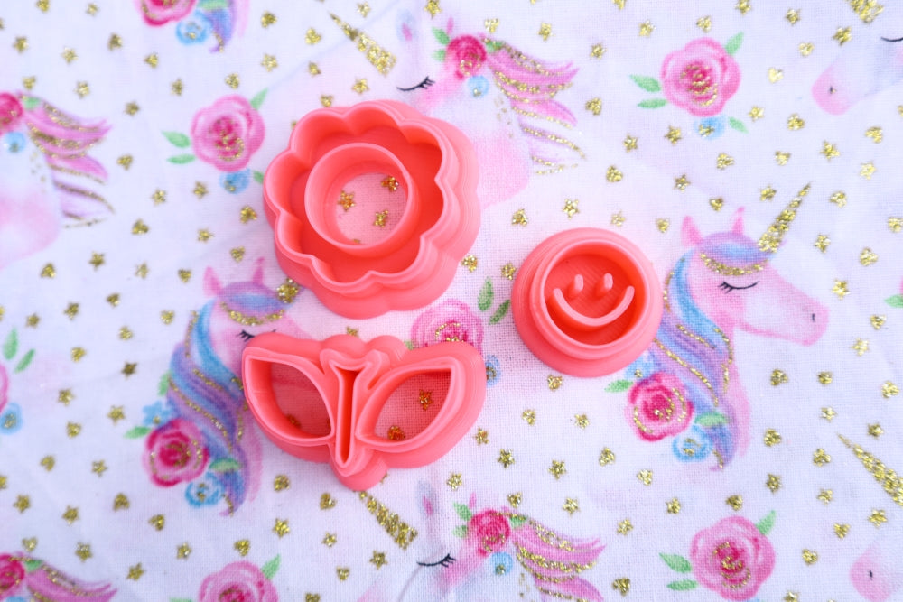 Groovy Flower 4 Piece Cutter - Polymer Clay Cutter