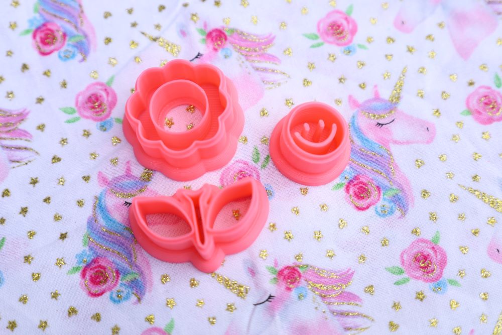 Groovy Flower 4 Piece Cutter - Polymer Clay Cutter