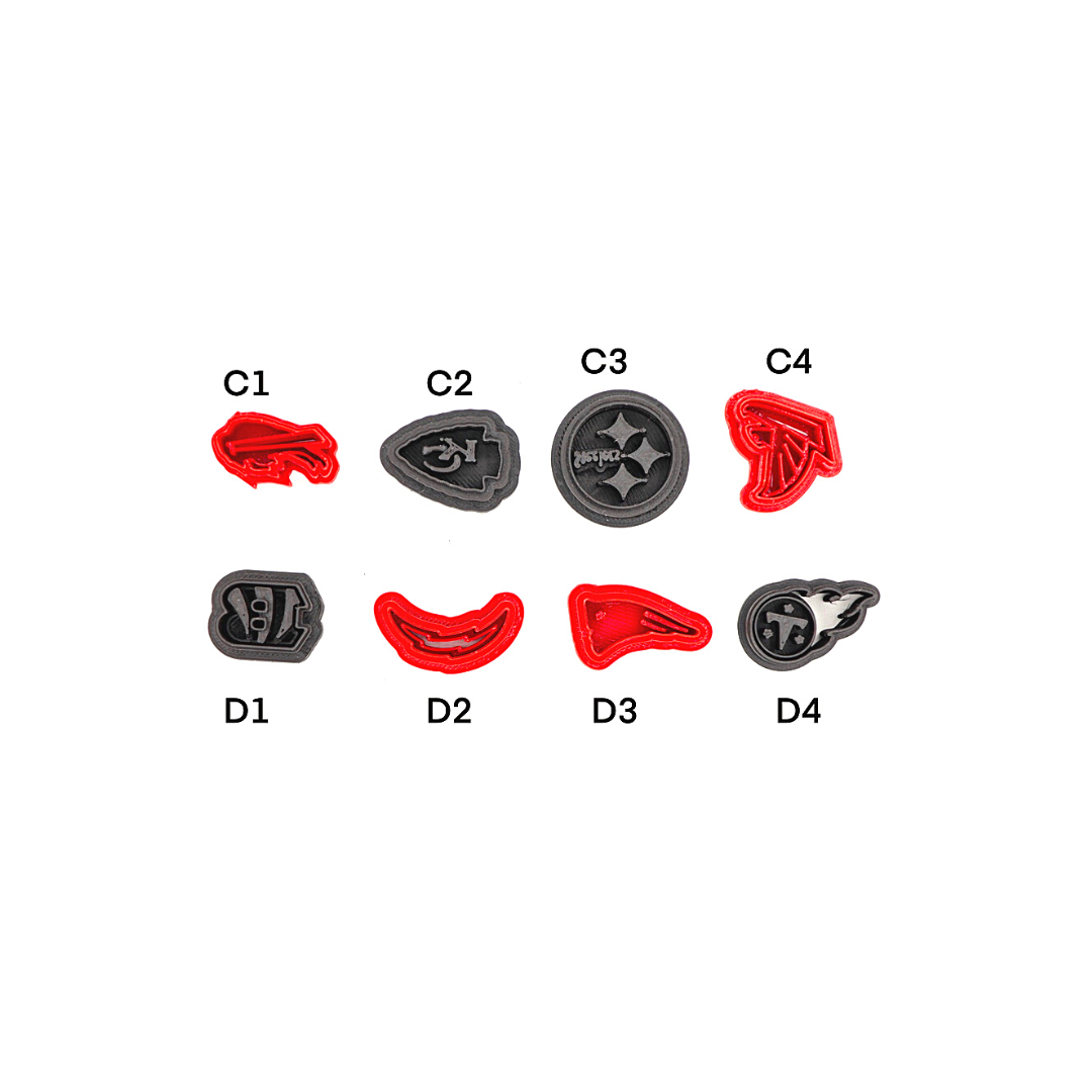 Football Logos - Polymer Clay Cutters