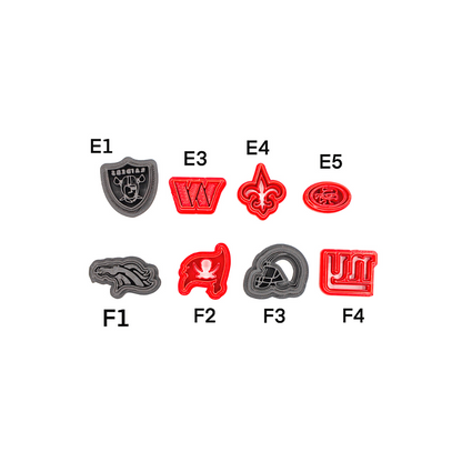 Football Logos Full Set - Polymer Clay Cutters