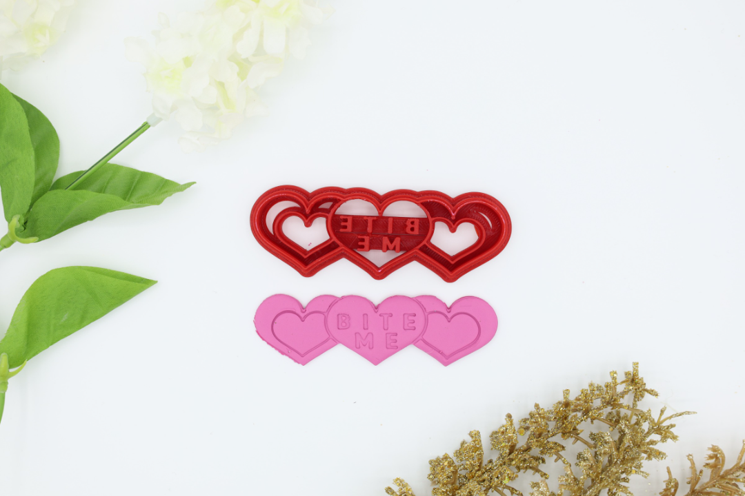 Bite Me Hair Barrette - Polymer Clay Cutter