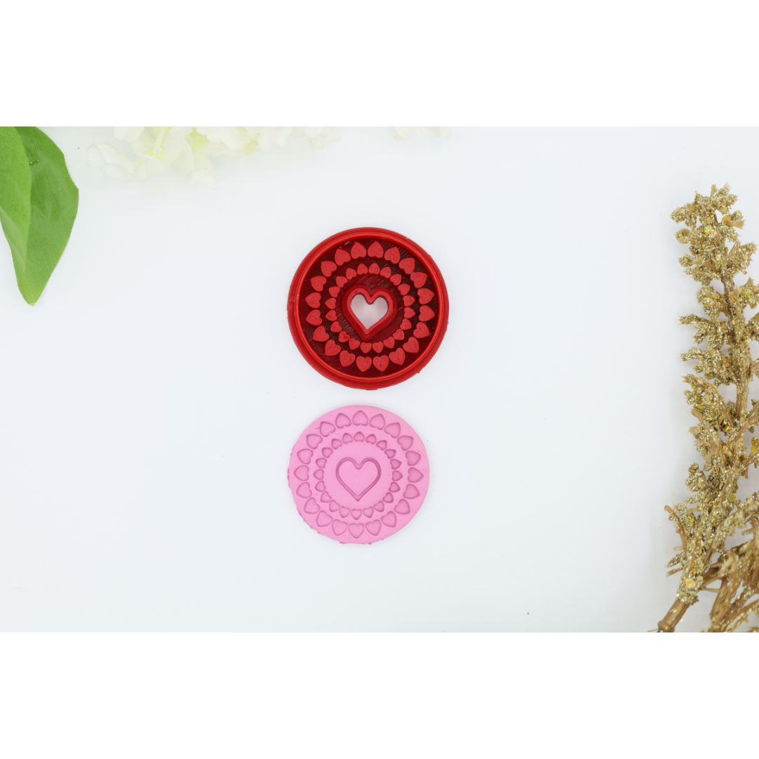 Circle Heart Debosser - Polymer Clay Cutter