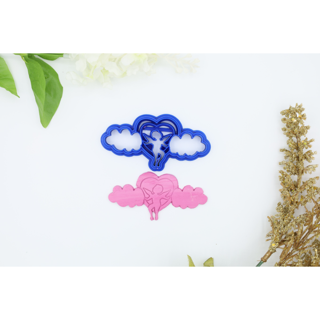 Cupid Hair Barrette - Polymer Clay Cutter