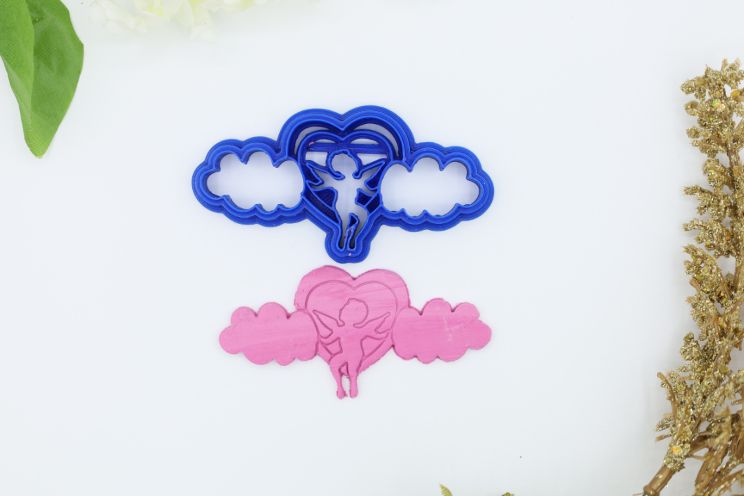 Cupid Hair Barrette - Polymer Clay Cutter