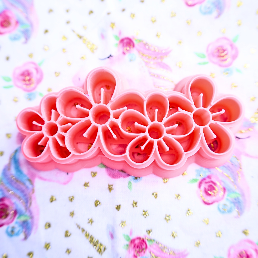 Floral Barrette  - Polymer Clay Cutter