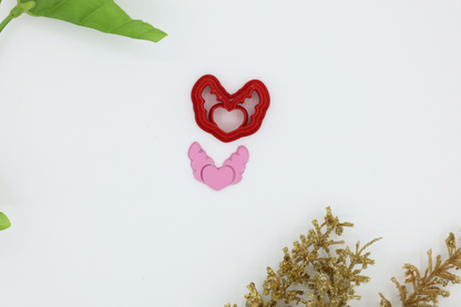 Winged Heart- Polymer Clay Cutter