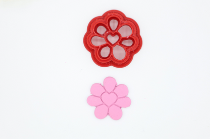 Heart Flower - Polymer Clay Cutter