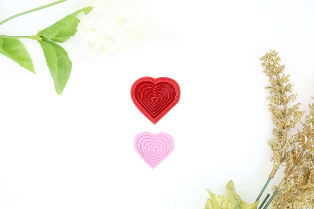 Heart Ripple - Polymer Clay Cutter