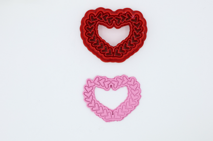 Heart Wreath - Polymer Clay Cutter