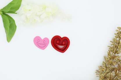 Smiley Heart - Polymer Clay Cutter