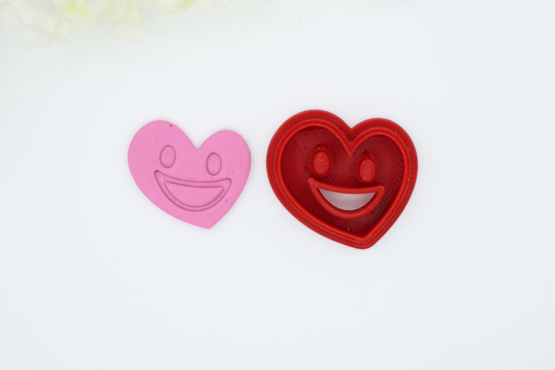 Smiley Heart - Polymer Clay Cutter