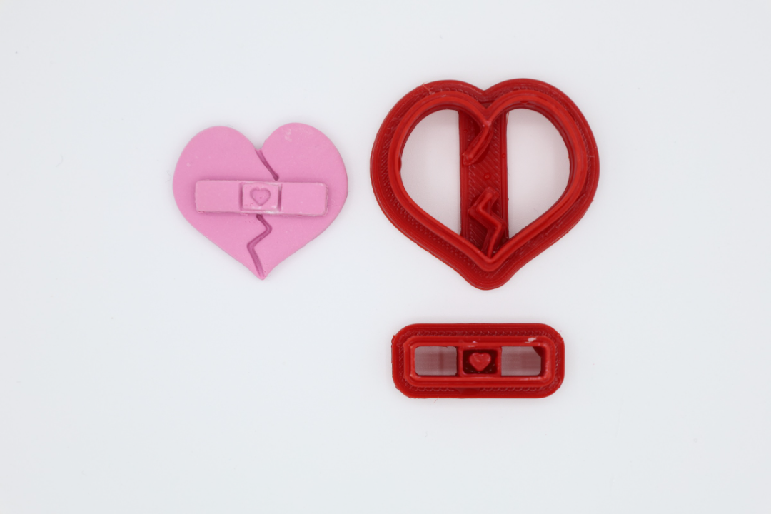 Mended Heart - Polymer Clay Cutter